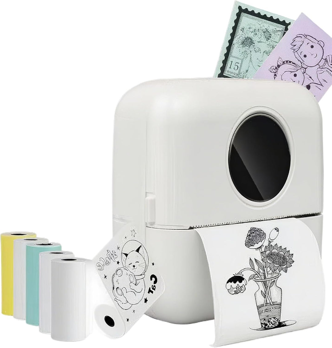 Compacte Bluetooth label printer voor snelle, inktvrije etiketten. Ideaal voor thuisgebruik, kantoorartikelen & DIY.