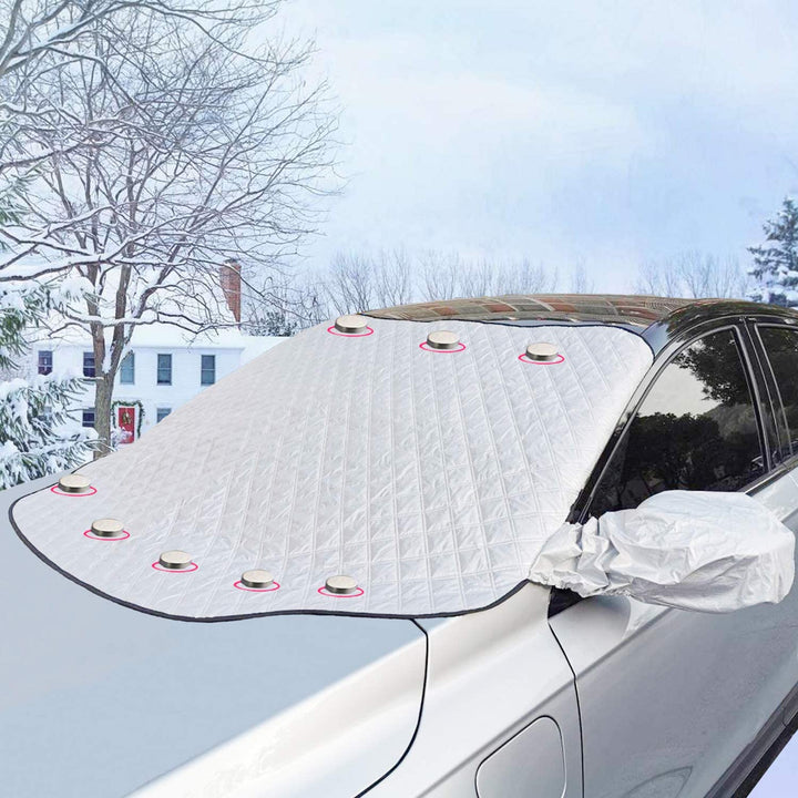 Magnetische voorruit sneeuwhoes en ijsdeken voor auto, snelle winterbescherming.