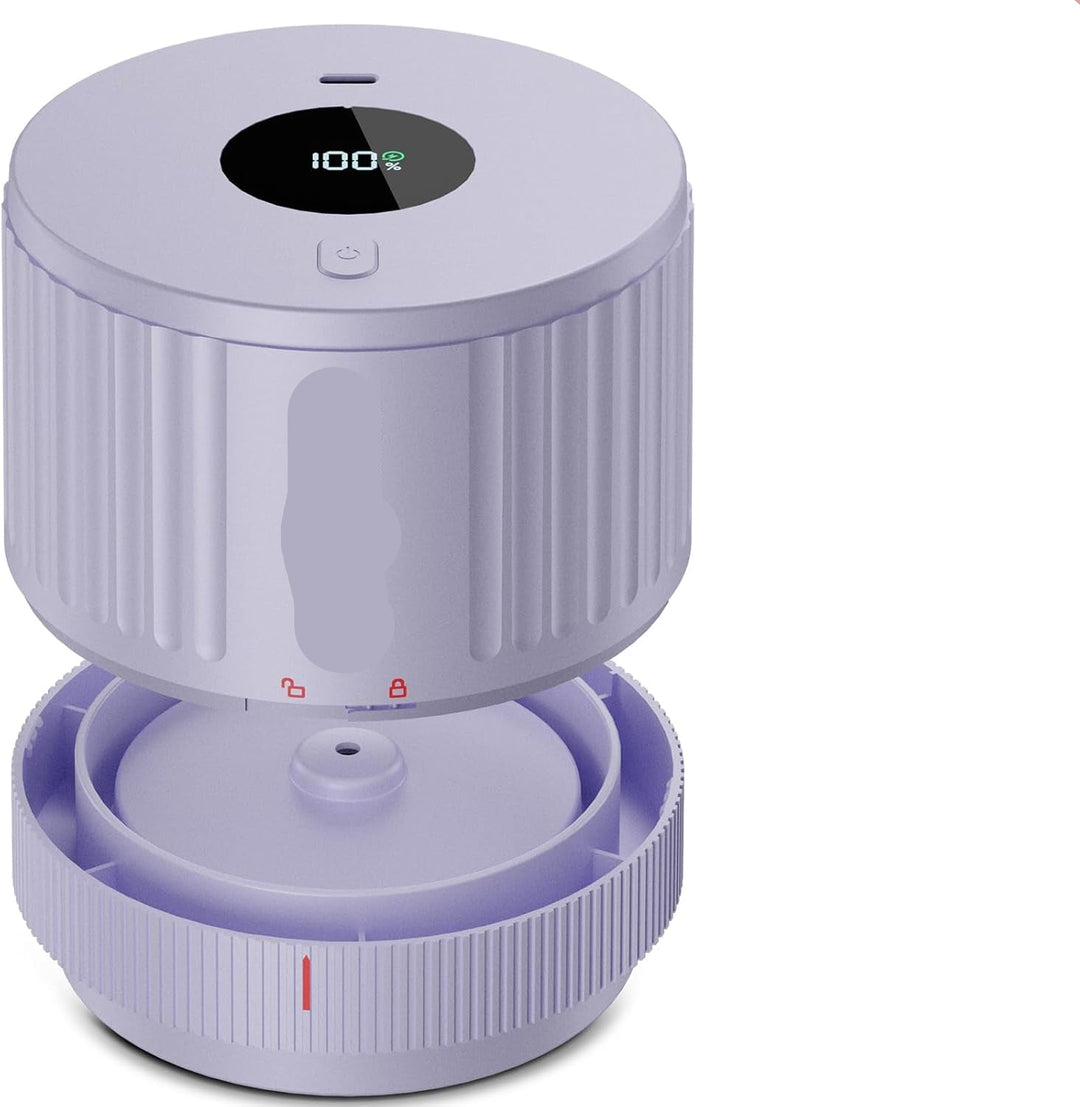 Compacte elektrische vacuümsealer (zwart) voor het luchtdicht sealen van Mason Jars.