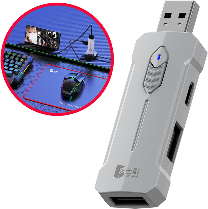 Zyvorn controller adapter voor lage latency gaming op pc en mobiel. Maakt snelle en nauwkeurige actie mogelijk.