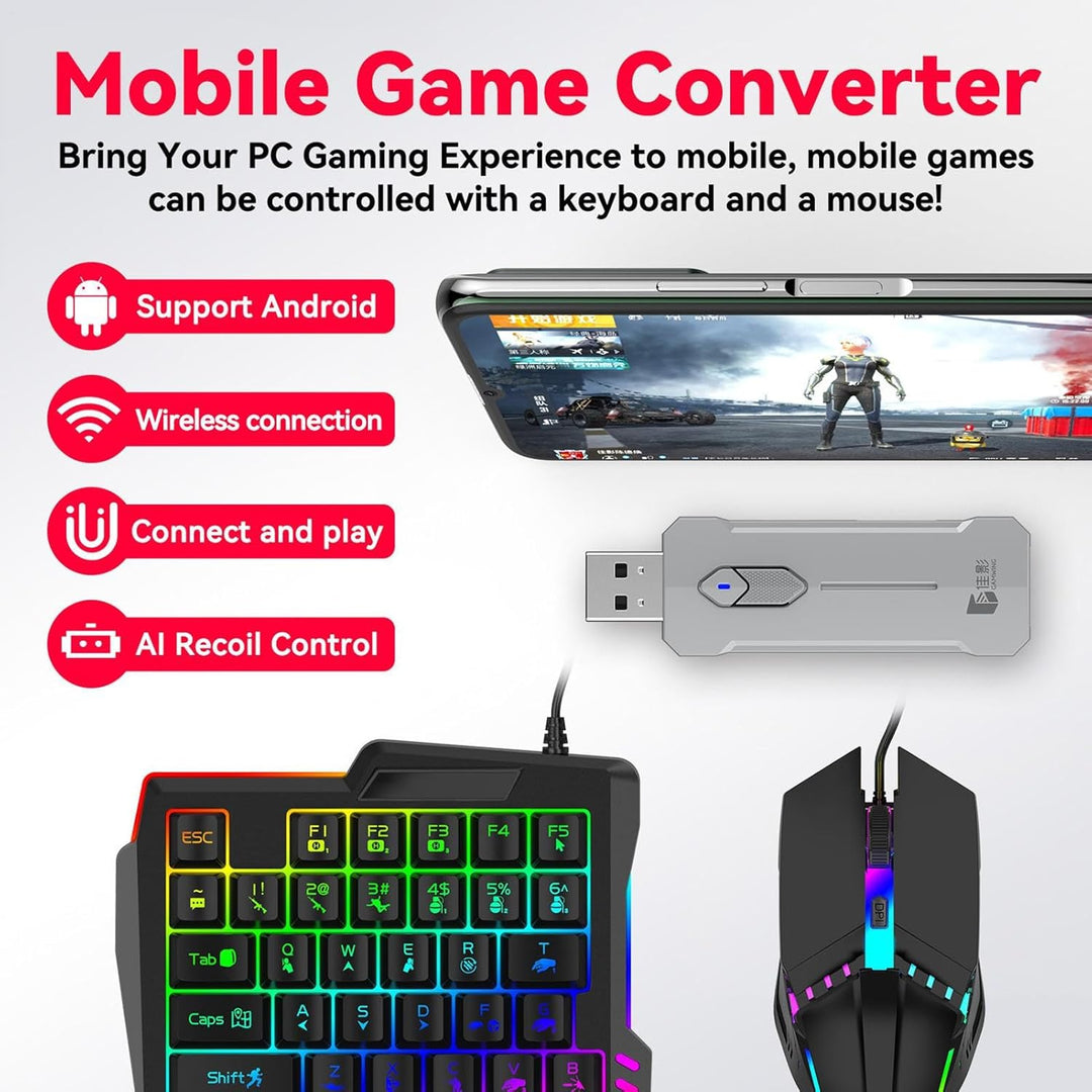 Ergonomische RGB gaming toetsenbord en muis set. Comfort en controle voor lange gamesessies, pc en mobiel.
