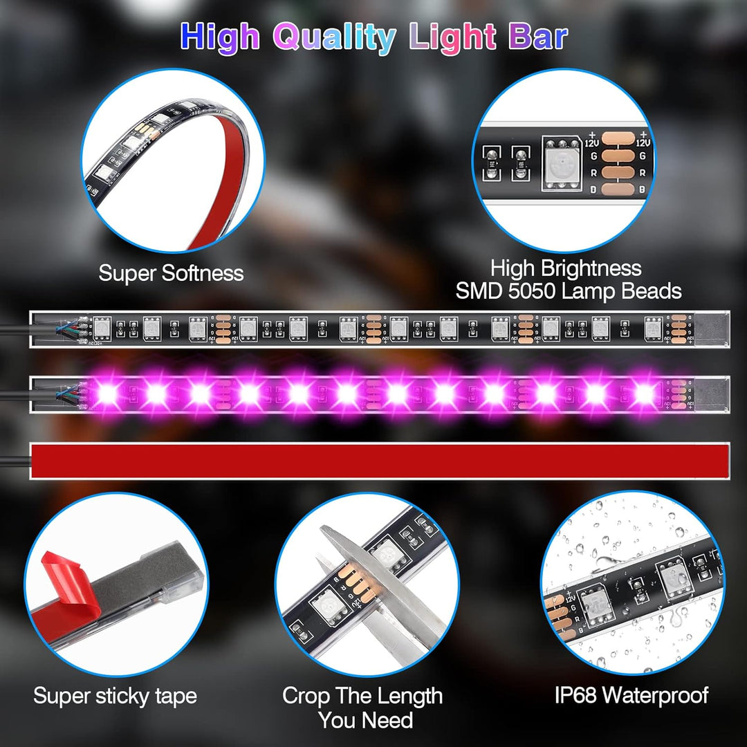 SANDSBERGORIGINALS motor LED lichtkit; helder dynamisch remlicht en knipperlicht voor moderne motor tuning.
