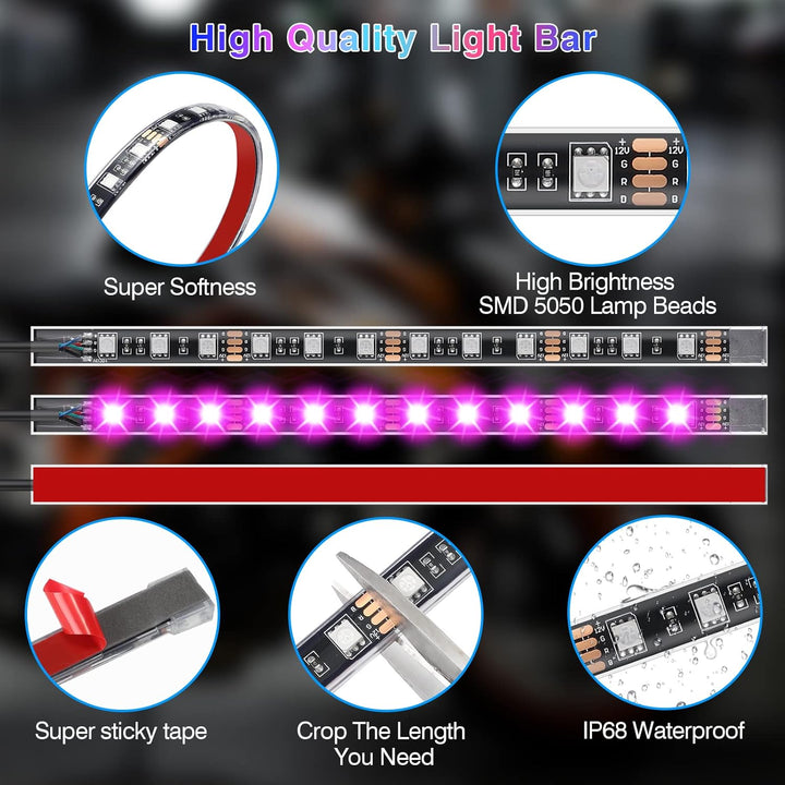 SANDSBERGORIGINALS motor LED lichtkit; helder dynamisch remlicht en knipperlicht voor moderne motor tuning.