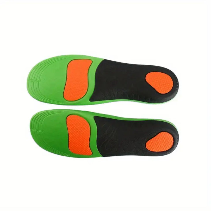 Unisex steunzolen voor optimale voetondersteuning bij platvoeten, zorgen voor dagelijks comfort.