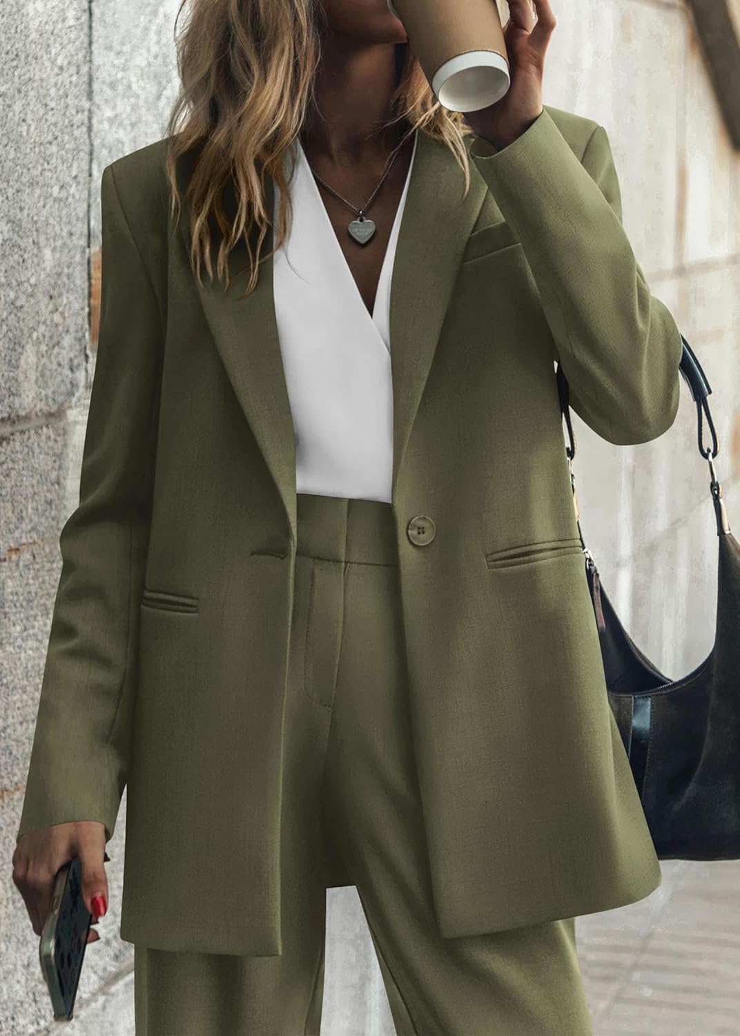Casual chic Mia dames blazer set, ideaal voor een stijlvolle en ontspannen look.