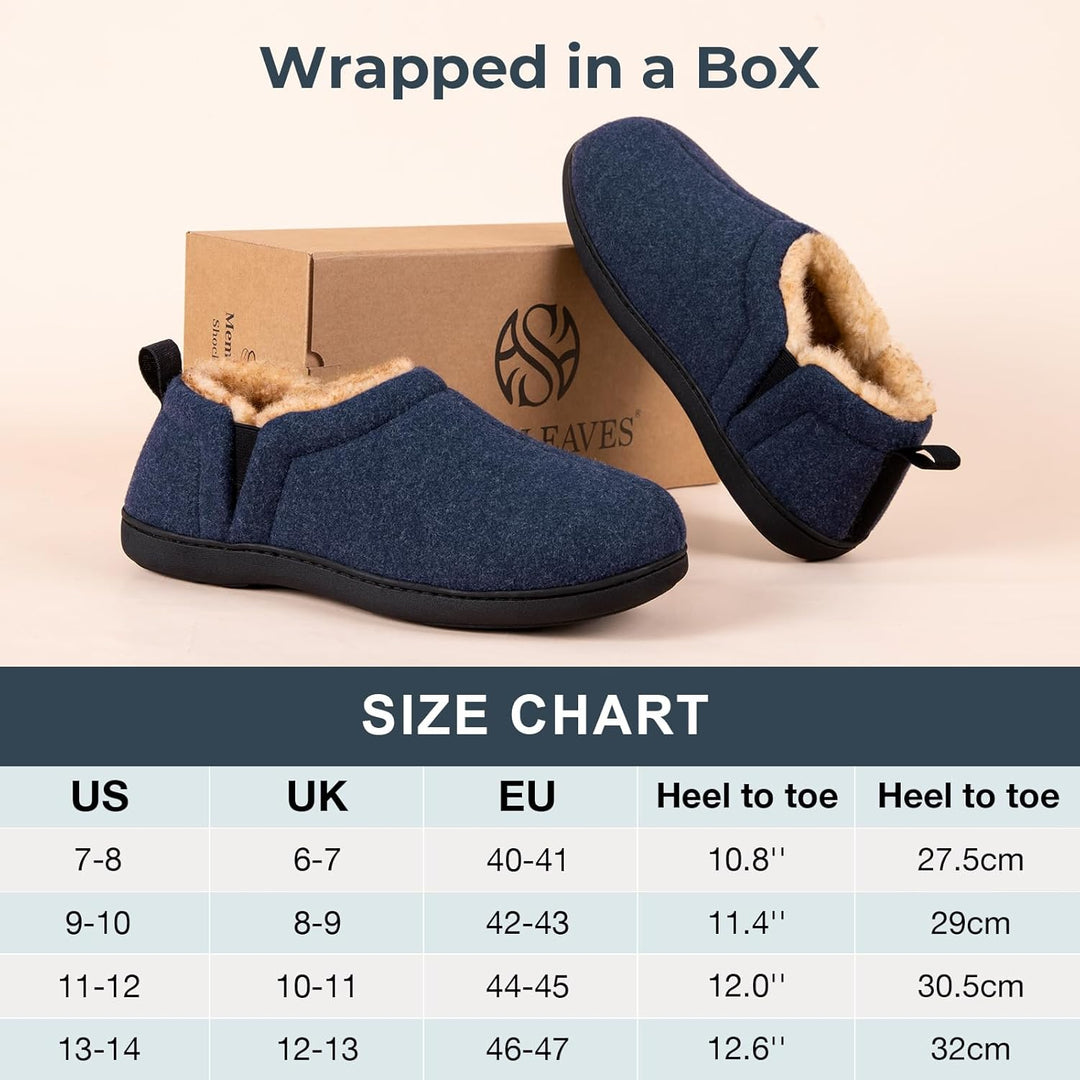 Grijze Noah heren winterpantoffels, zacht en warm, ideaal voor binnen.