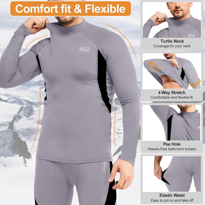 Flexibele en sneldrogende thermisch ondergoed set voor mannen.