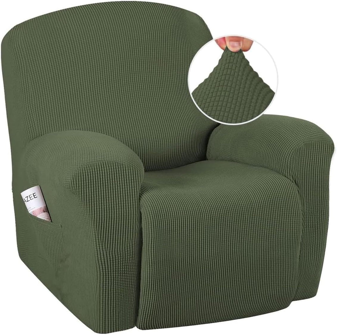 Zachte en rekbare relaxstoelhoes met antislip functie. Perfect voor gezinnen met kinderen en huisdieren.