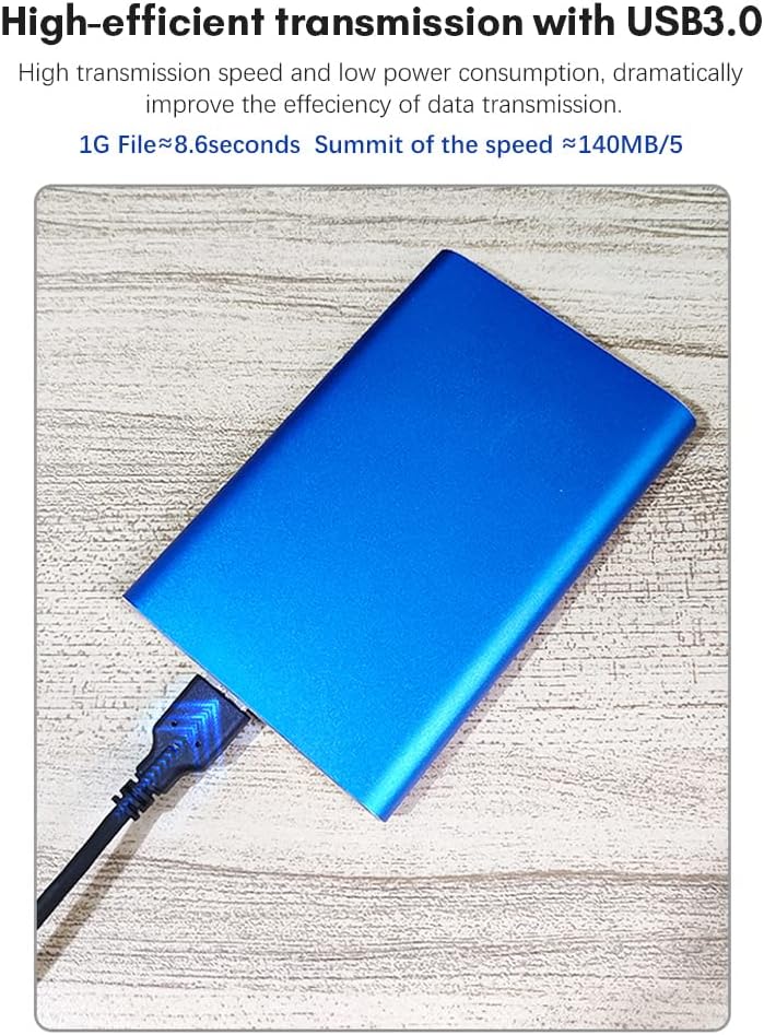 Snelle 1TB USB 3.0 harde schijf van Dravero, perfect voor mobiele dataoverdracht en opslag.