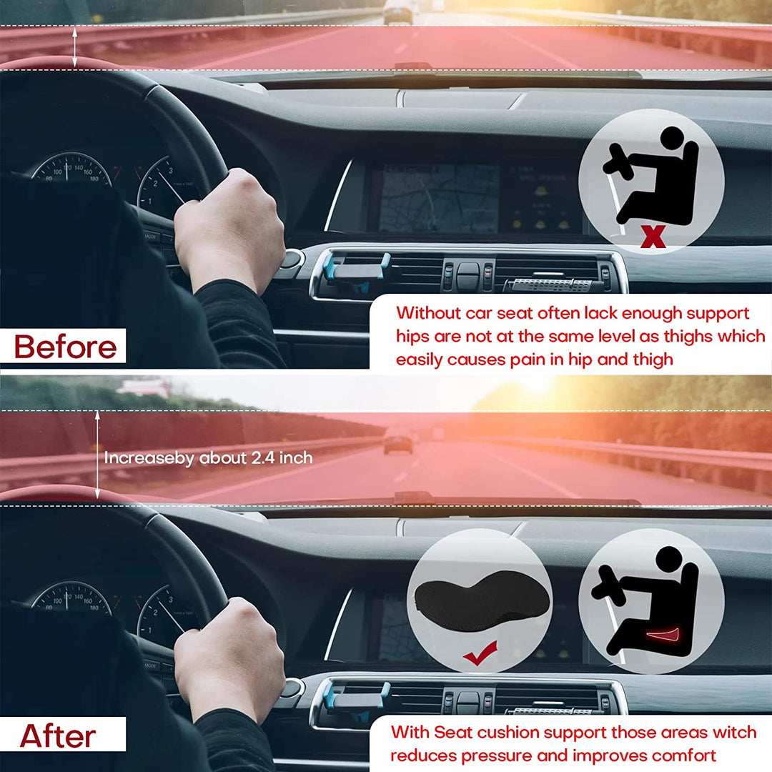 Premium auto zitkussen voor volwassenen; ondersteunt de rug en verhoogt het zitcomfort.
