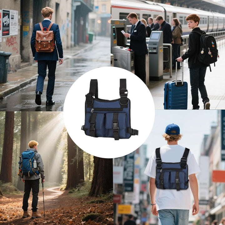Verstelbaar hardloopvest Dravon, herenmodel, lichtgewicht ontwerp met meerdere veilige zakken.