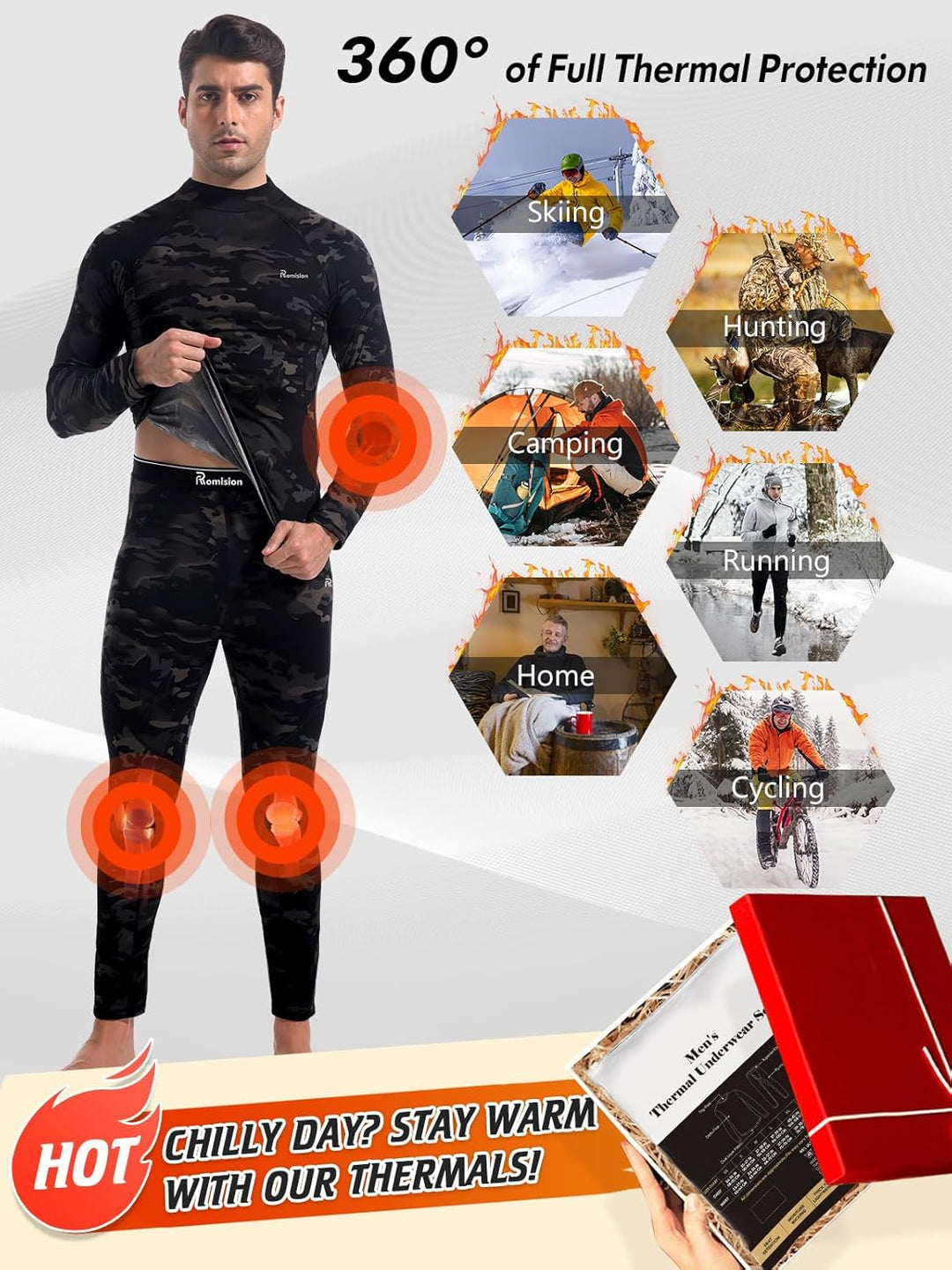 Comfortabele heren thermokleding set met perfecte pasvorm.