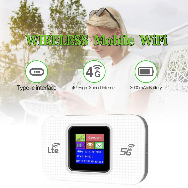 Betrouwbare 4G LTE WiFi modem, 300 Mbps, essentieel voor werken op afstand en thuiswerken.
