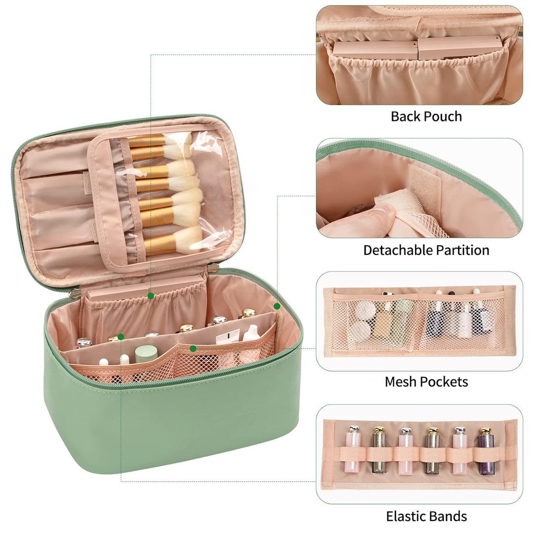 Praktische cosmetica organizer met vakken, speciaal voor de reizende dame.