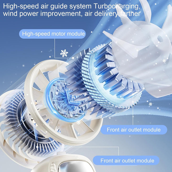 Moderne opvouwbare handventilator met duidelijk LED-scherm. Een must-have zomer gadget.
