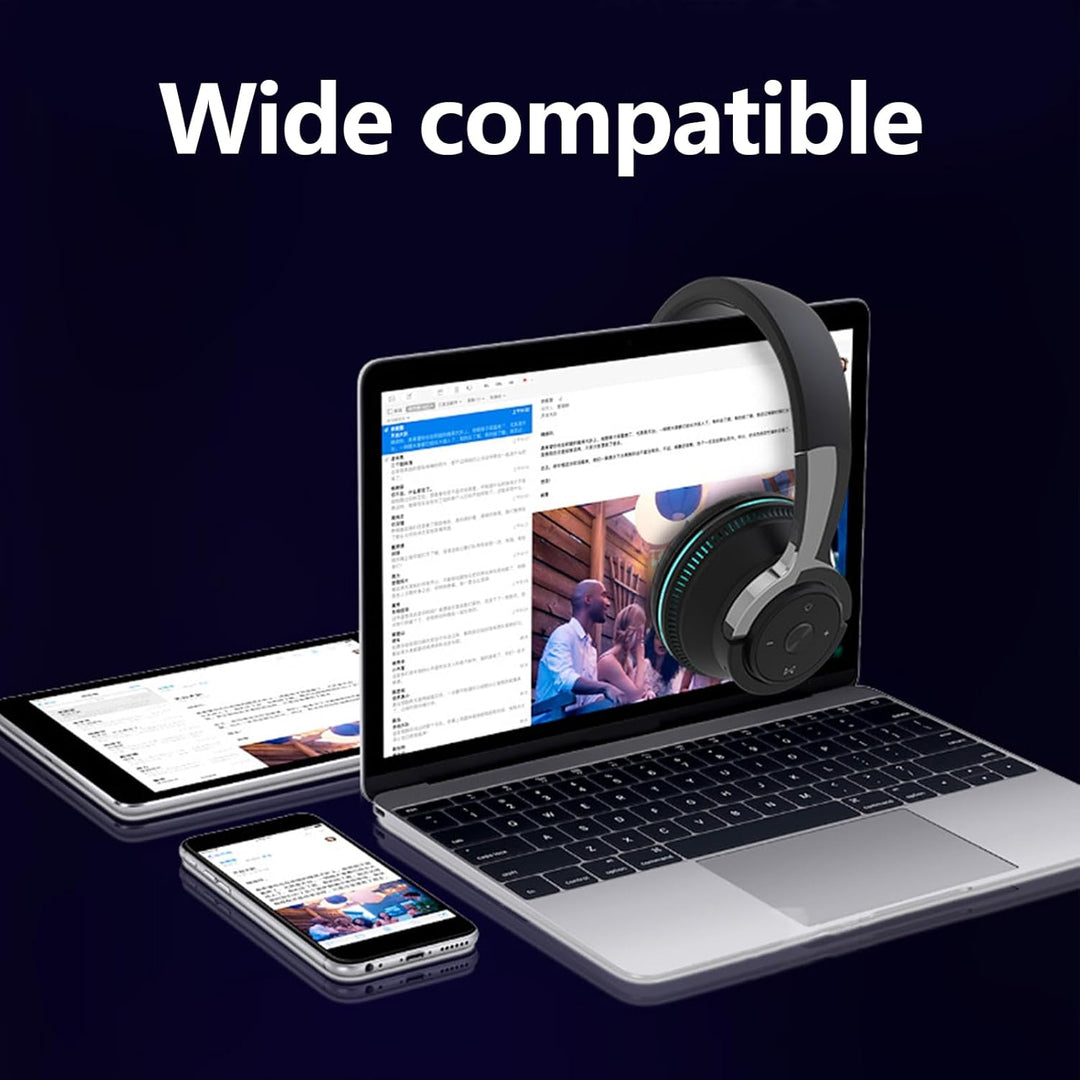 Opvouwbare bluetooth koptelefoon met RGB licht, perfect voor onderweg. Draadloos genieten van muziek.
