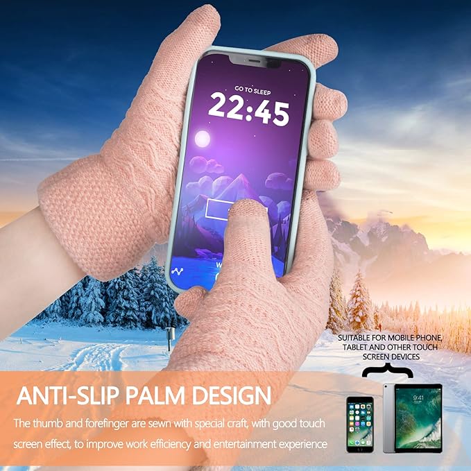 Close-up van de vinger van een dames touchscreen handschoen, fleece gevoerd, met PolarTouch.