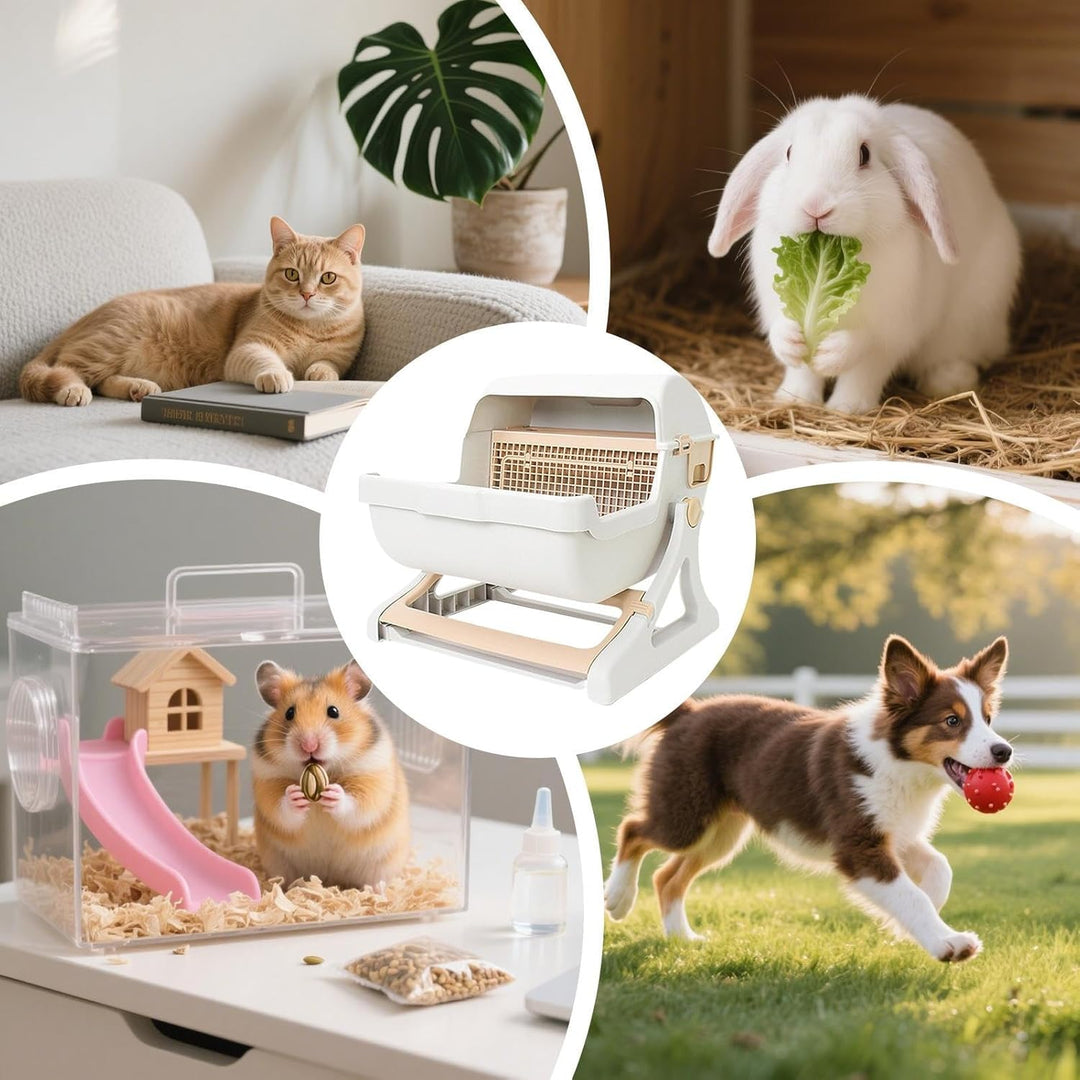 Ruime open-top kattenbak, comfortabel voor grote katten en oudere katten met gemakkelijke toegang.