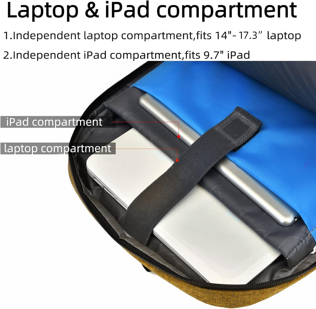 Stijlvolle unisex reis laptop rugzak, waterbestendig en perfect voor pendelen, school of kantoor met USB-poort.