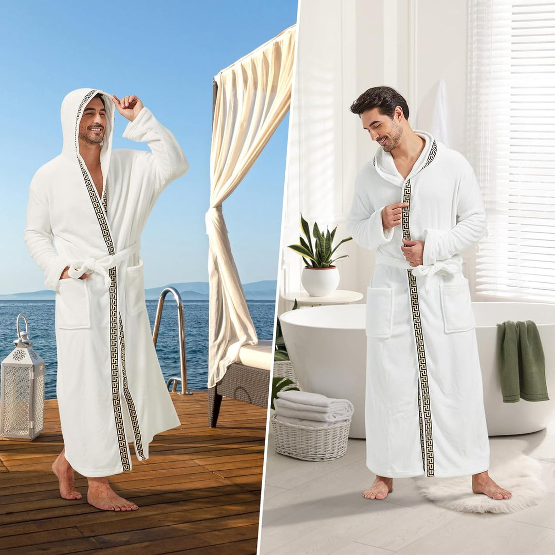 Comfortabele en warme flanellen heren badjas James, perfecte huisjas.
