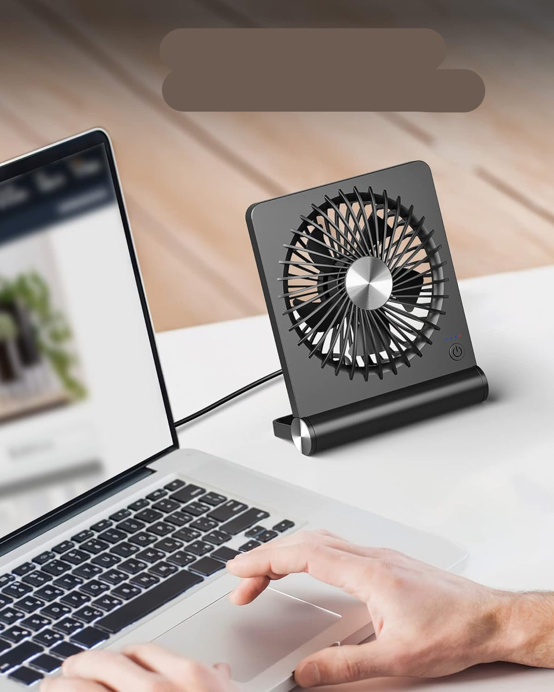 Fluisterstille tafelventilator voor optimale koeling. Perfect voor slaapkamer, kantoor of woonkamer.