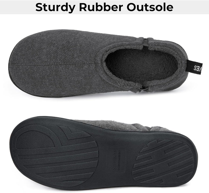 Heren winterpantoffels Noah, met antislip zool en zachte comfortabele voering.
