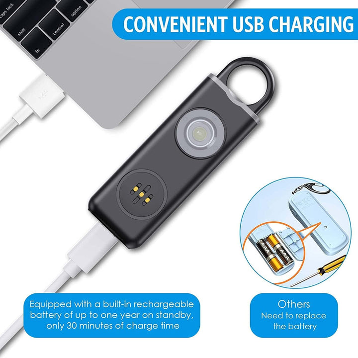 Handtas accessoire: discreet persoonlijk veiligheidsalarm sleutelhanger, altijd bij de hand.