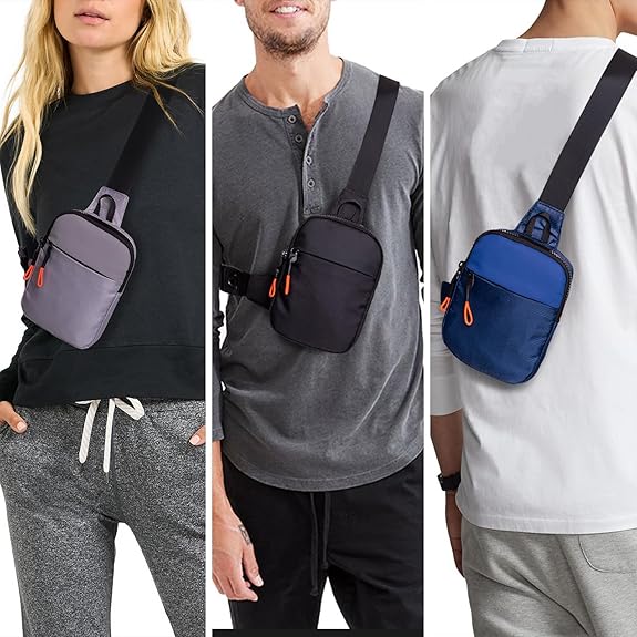 Persoon draagt CrossLite mini sling bag, toont dagelijks gebruiksgemak & stijlvolle pasvorm.