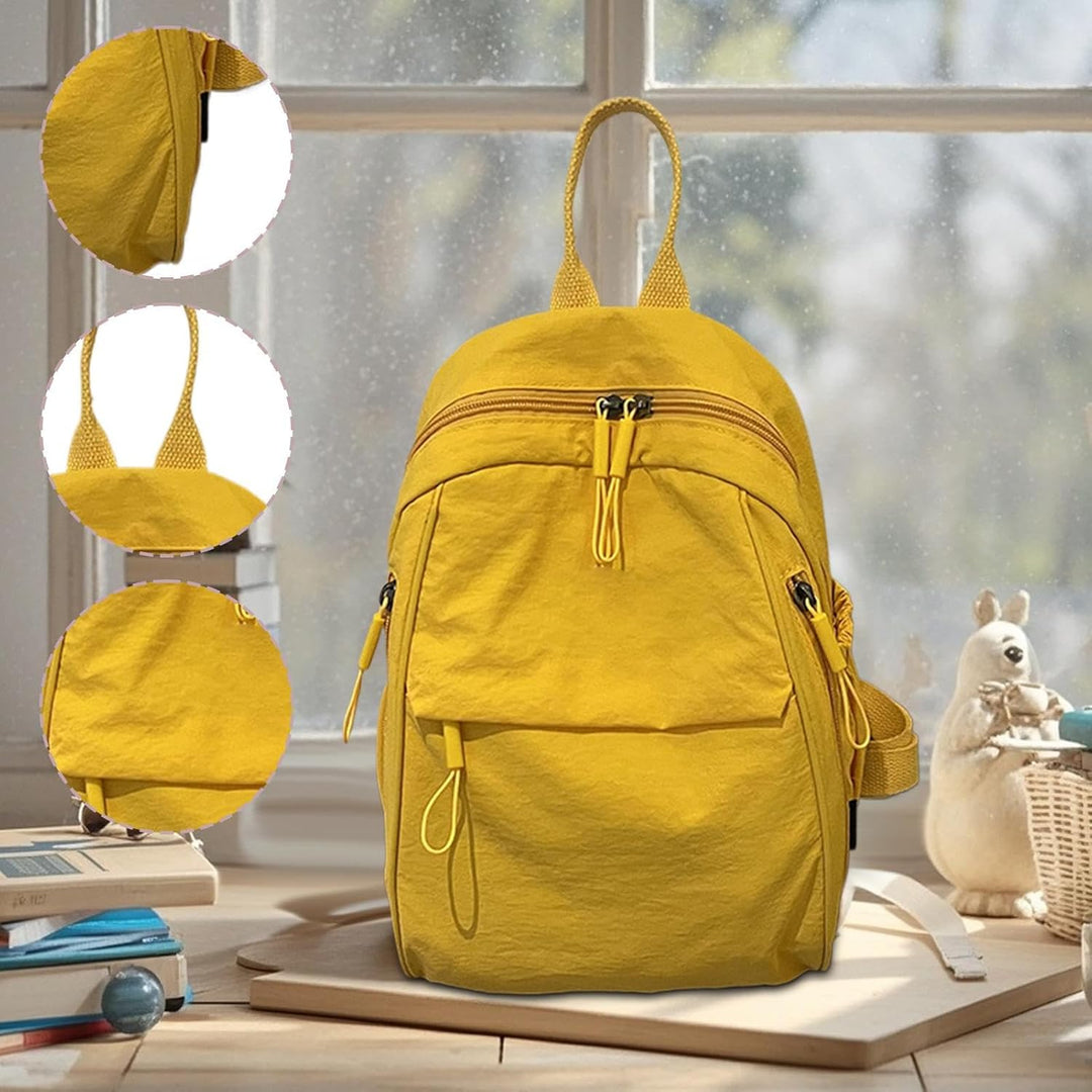 Lichtgewicht nylon waterdichte rugzak; een compacte en comfortabele schooltas of dagelijkse tas.
