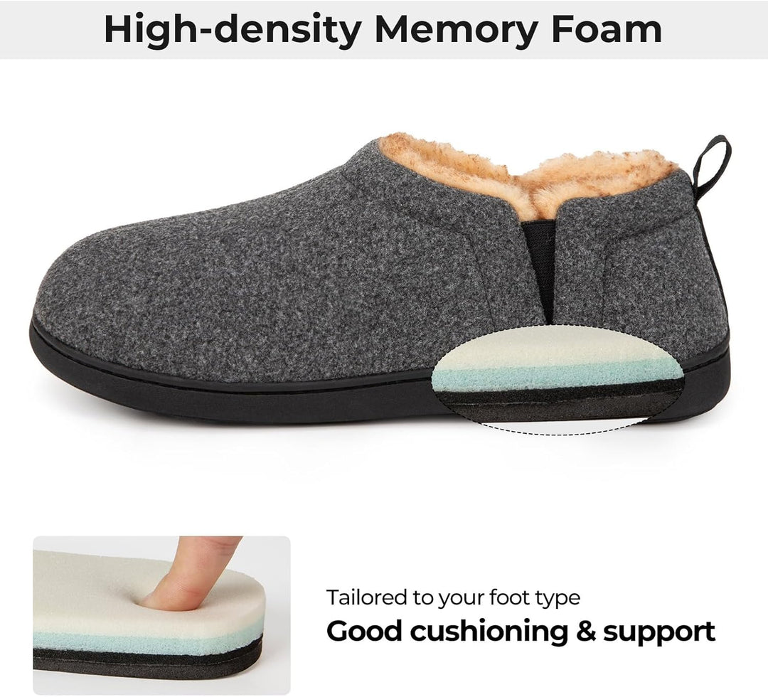 Comfortabele heren pantoffels Noah, warme winterpantoffels met stevige zool.