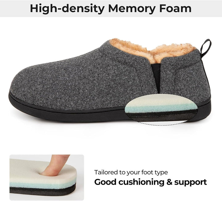 Comfortabele heren pantoffels Noah, warme winterpantoffels met stevige zool.