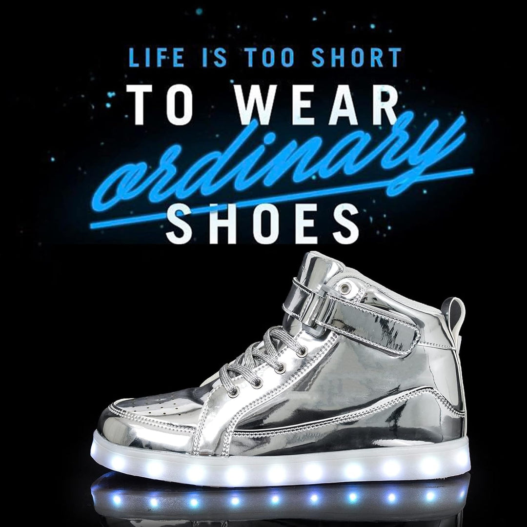 Comfortabele LumaBoost lichtgevende sneakers, unisex, met oplaadbare LED zolen voor vrijetijd.