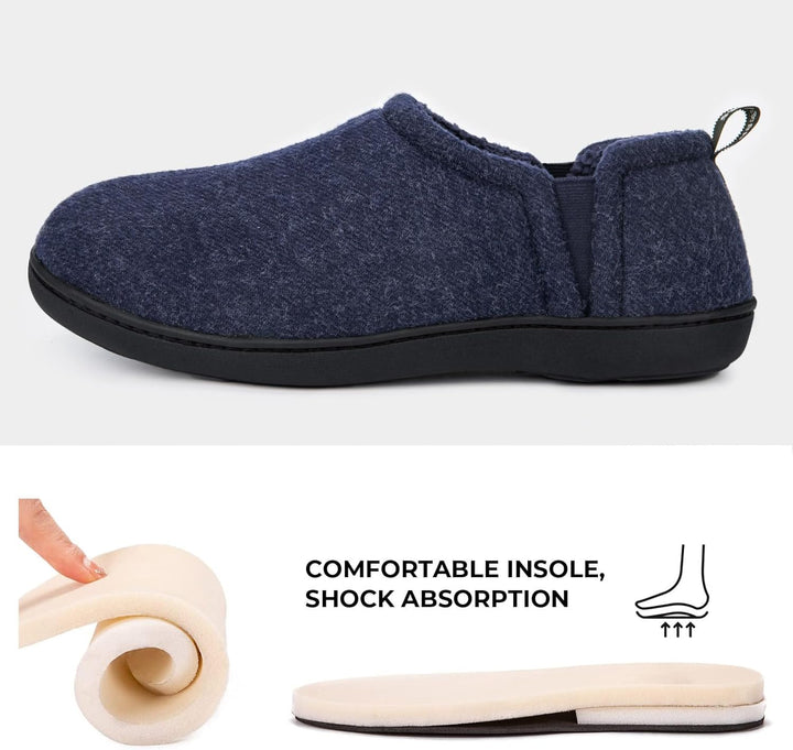 Comfortabele heren pantoffels Noah, met warme voering en stevige antislip zool.