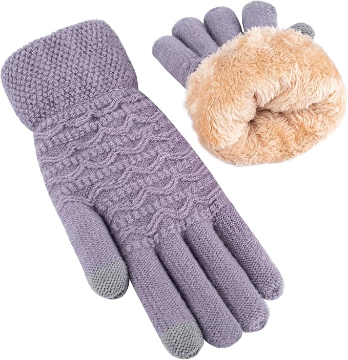 Comfortabele dames touchscreen handschoenen, warm fleece gevoerd, perfect voor koude winterdagen.