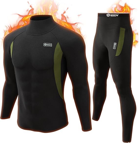 Flexibele heren thermokleding, ideaal voor skiën of snowboarden.