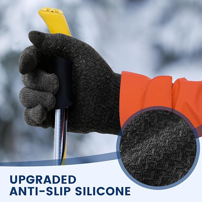 Thermische touchscreen winterhandschoenen voor fietsen, houden handen warm en bedienen smartphones.
