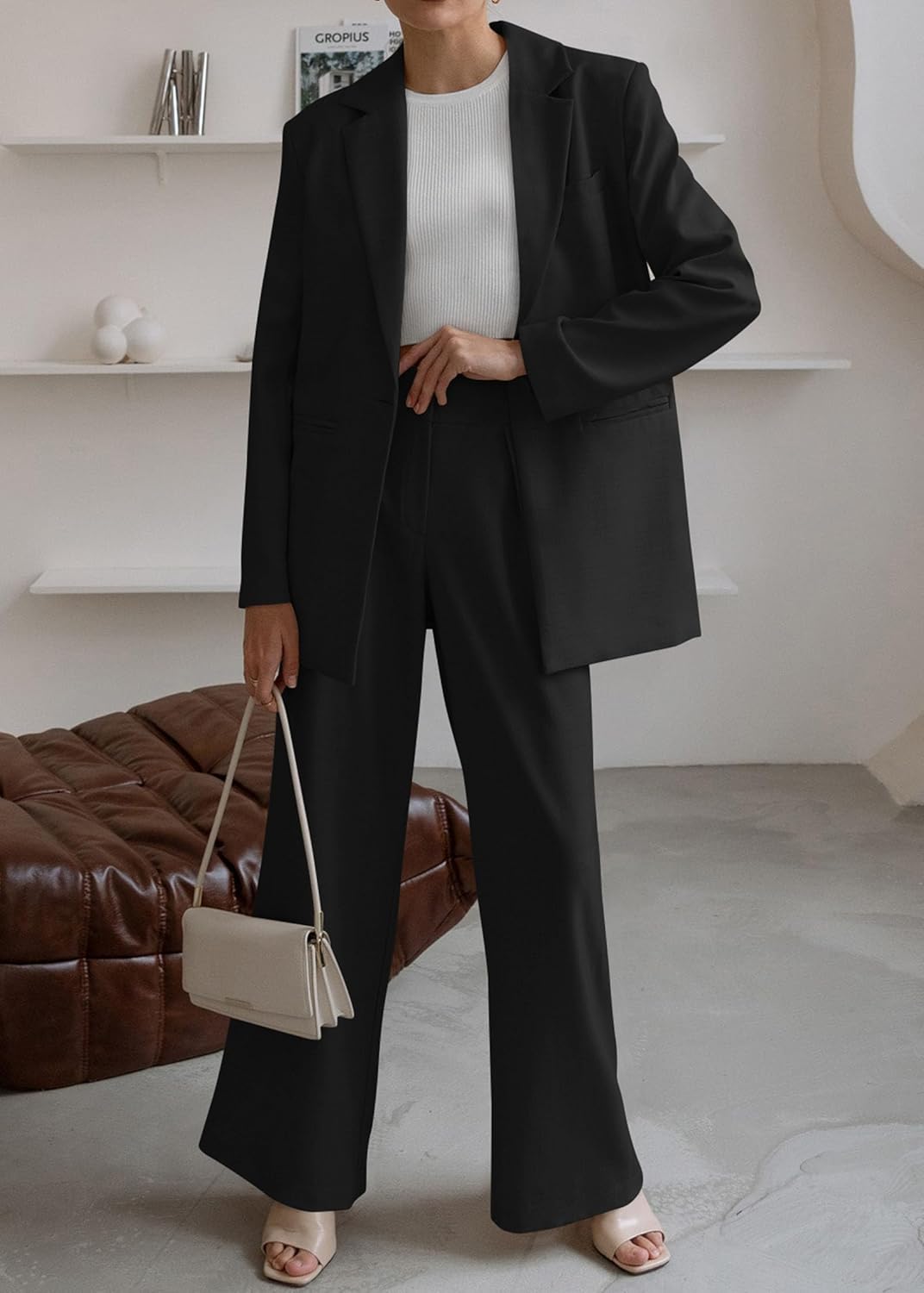 Dames kleding: Mia pantalon set met bijpassende oversized blazer in moderne stijl.