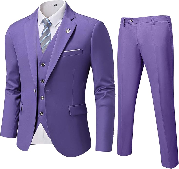 Gemakkelijk te onderhouden tweedelig herenpak Ralph van polyester; comfortabel en klassiek.