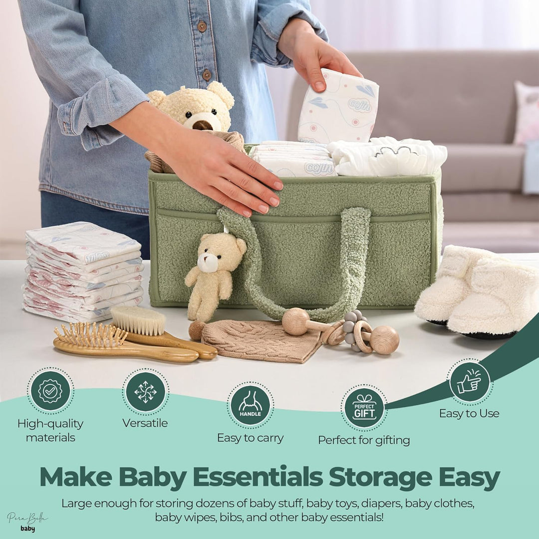 Compacte sherpa organizer voor babybenodigdheden, ideaal voor onderweg en reizen.