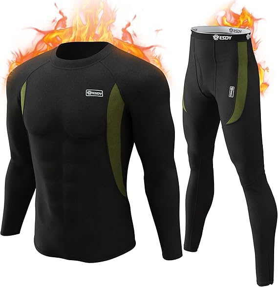 Sneldrogende en isolerende thermokleding set voor heren.