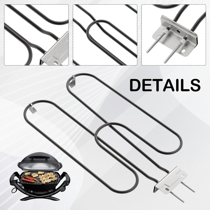 Optimale 2200W RVS grillspiraal voor buitenkoken. Perfecte hitte voor elke elektrische BBQ sessie.