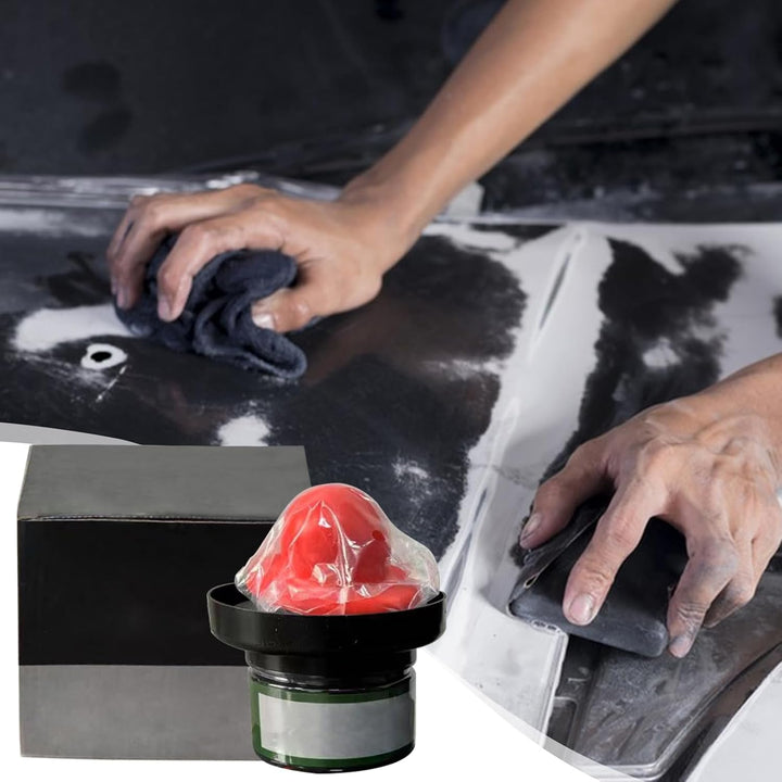 Revnix droog gidscoating poeder voor autolakafwerking, schuren, egalisatie en foutdetectie in autodetailing.