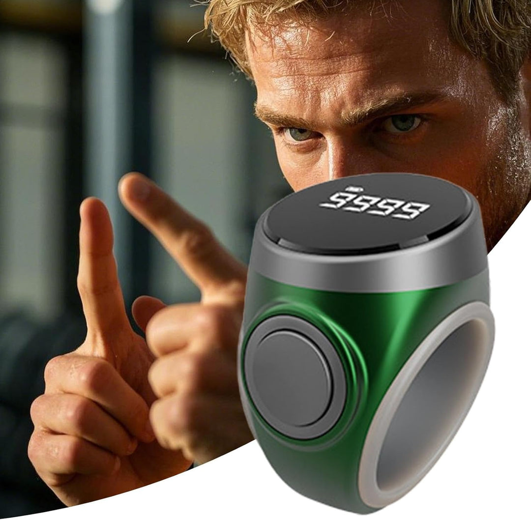 Digitale vingerteller met USB-oplaadfunctie, 4-cijferig display, unisex.