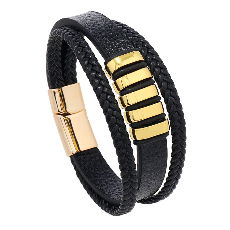 Heren armband om de pols, een stijlvol en elegant accessoire dat de outfit van elke man compleet maakt.
