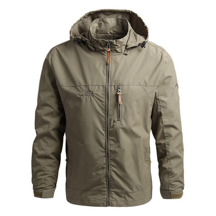 Functioneel herenjack militaire stijl, waterdicht en winddicht, perfect voor casual outdoor gebruik. Duurzame herenkleding.