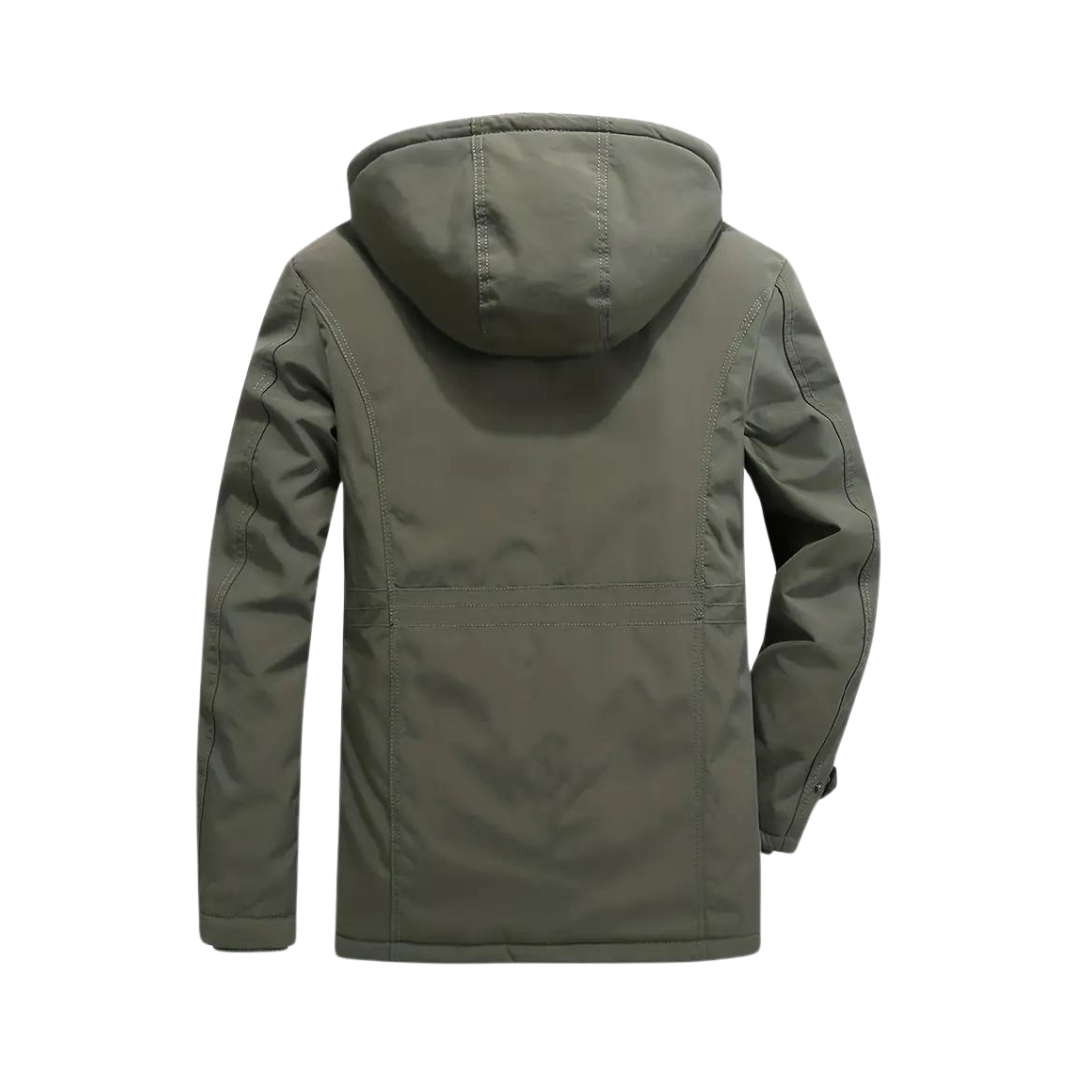 Waterdicht en winddicht heren outdoorjack Kaspar, met warme voering, perfect voor regenachtige en winderige dagen.