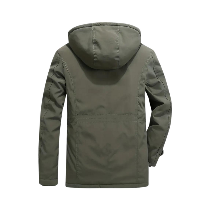 Waterdicht en winddicht heren outdoorjack Kaspar, met warme voering, perfect voor regenachtige en winderige dagen.