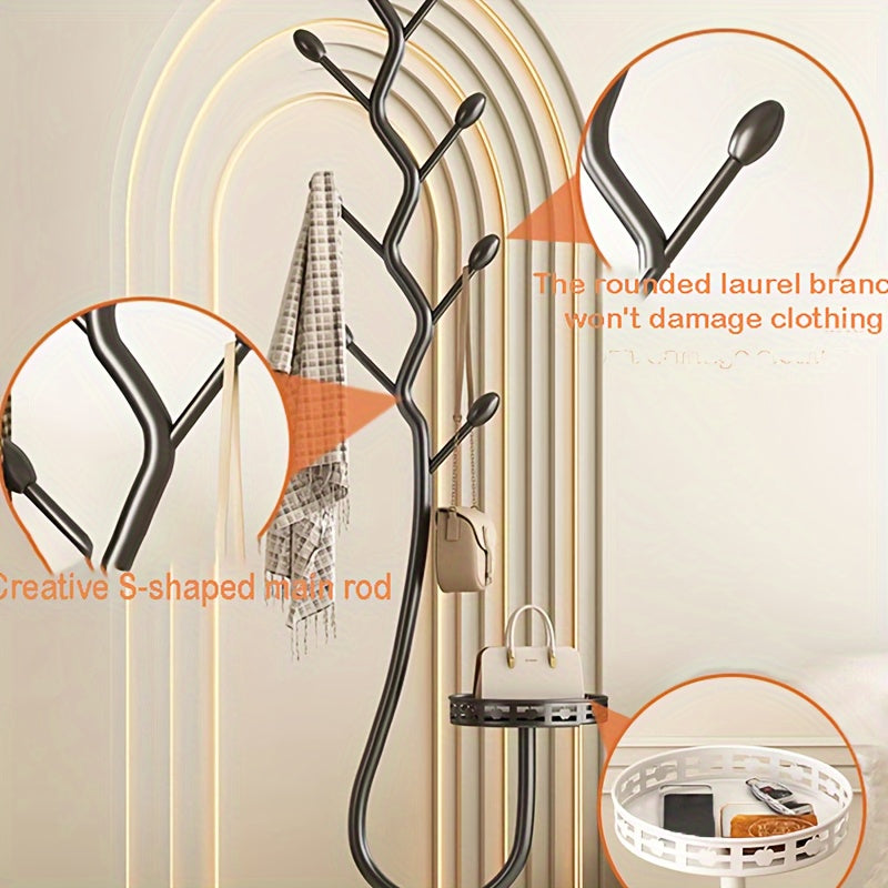 Elegante staande design kapstok BranchLine. Modern en slank, verrijkt elke hal met een sfeervol opbergsysteem.