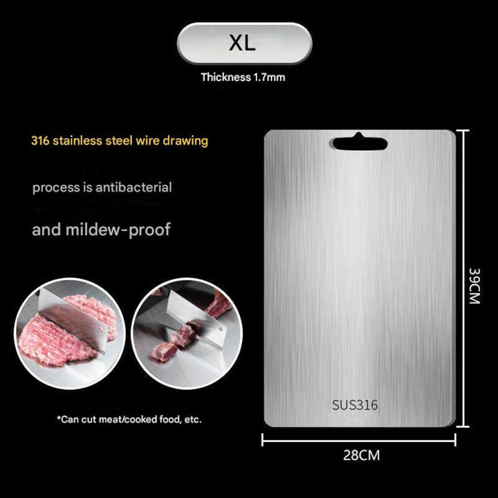 Premium titanium snijplank, superieur keukengerei voor hygiënisch en veilig voedsel snijden en bereiden.