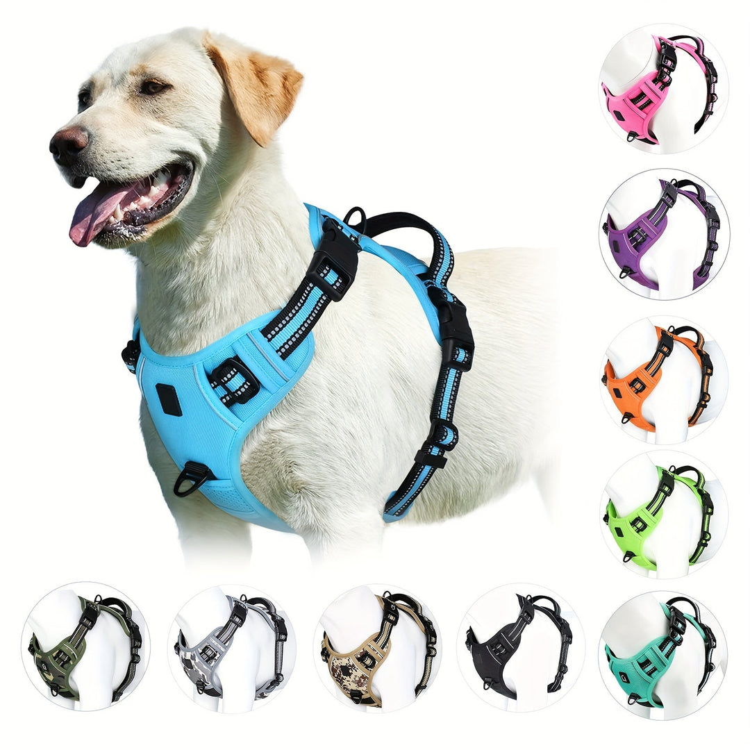 Zwart SafeWalk anti-trek hondentuigje voor veilig en comfortabel wandelen met je hond.
